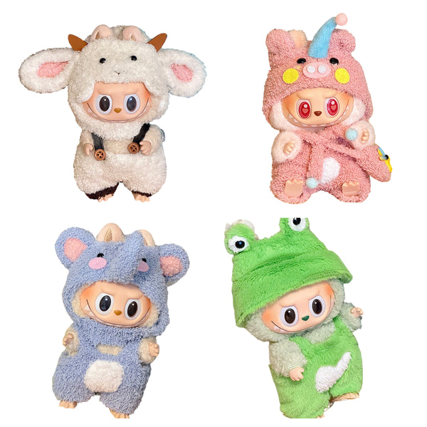 Labubu Plushie Wardrobe Set - Cute Animal Cosplay Costumes for Vinyl Toys