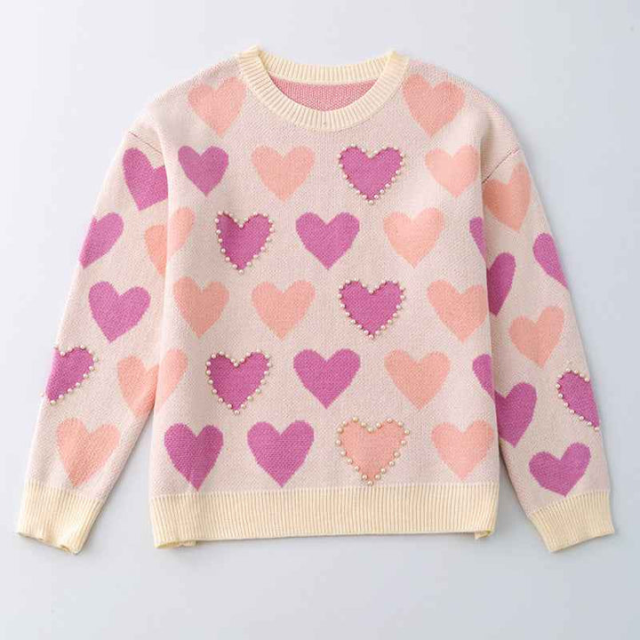 （Pre Order）Adults Valentine's Day Love Knit Crew Neck Sweater