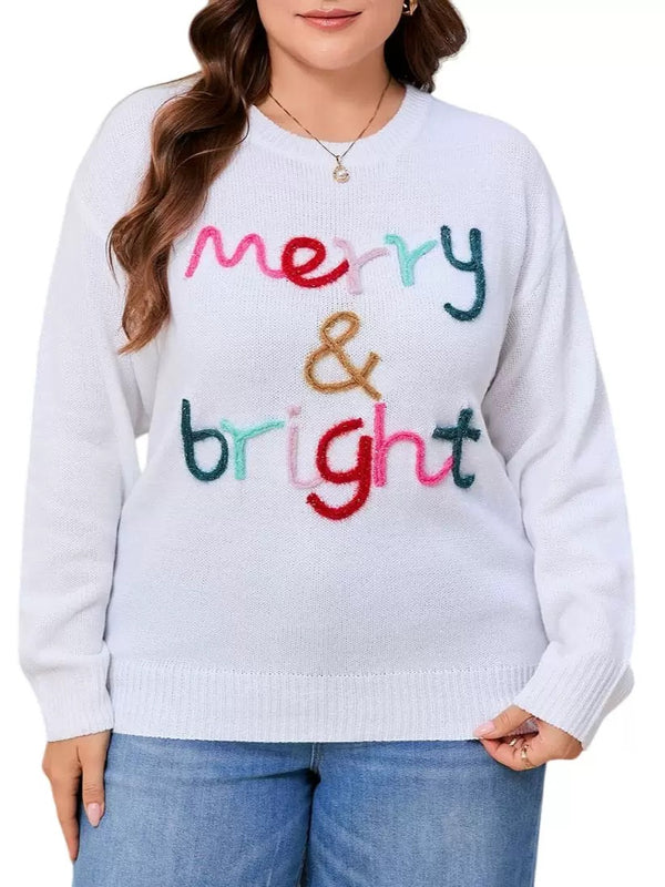 Women's Christmas Knitting Jacquard Sweater- Oversized