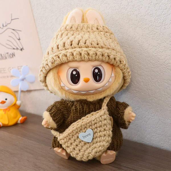 Labubu Hand-Knitted Sweater Set – Cozy & Cute Plush Outfit