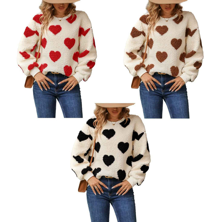 （Pre Order）Adults Valentine's Day Fluffy Love Print Sweatshirt