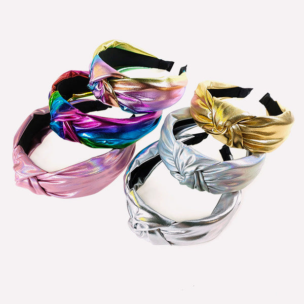 Elegant Leather Laser Knotted Headband